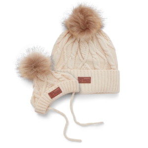 Human  White Knit Hat