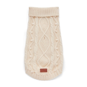 Pet  White Knit Turtleneck Jumper