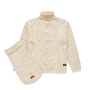 Pet  White Knit Turtleneck Jumper