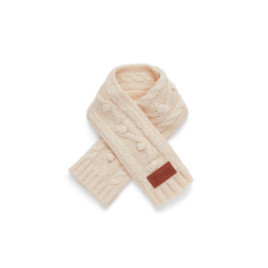 Pet  White Knit Scarf